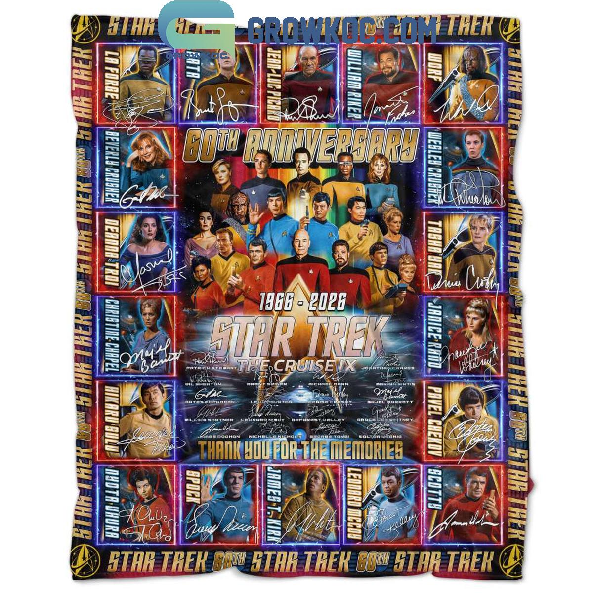 Star Trek 60th Anniversary 1966 2026 Memories Fleece Blanket Quilt 1 O9F92