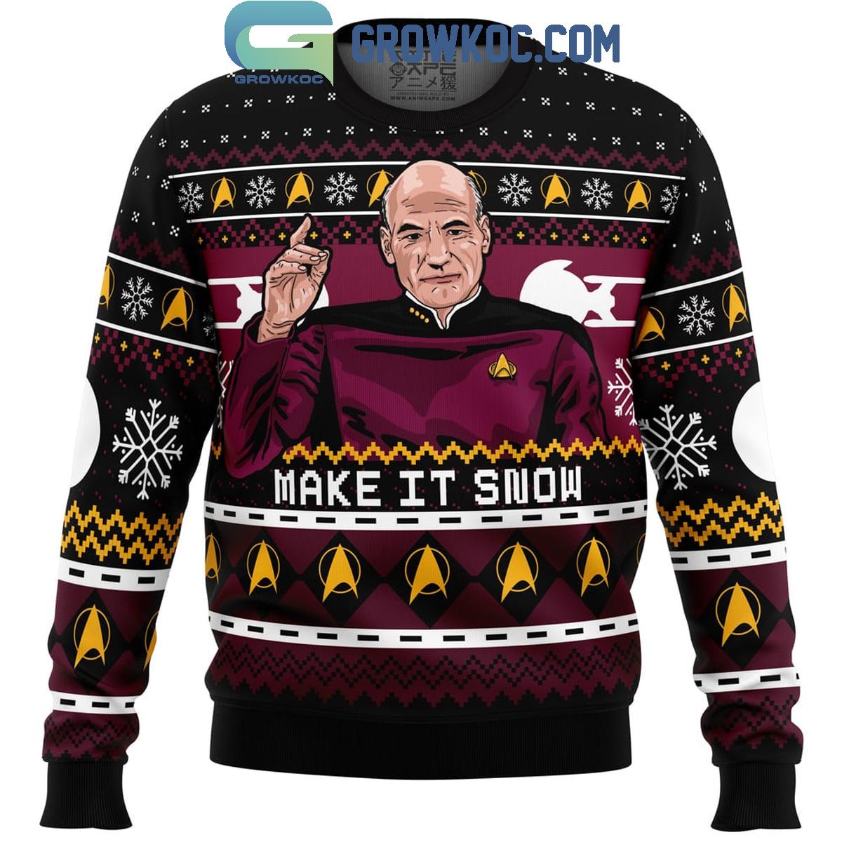 Star Trek Captain Picard Christmas Ugly Sweater 1 AxqsO