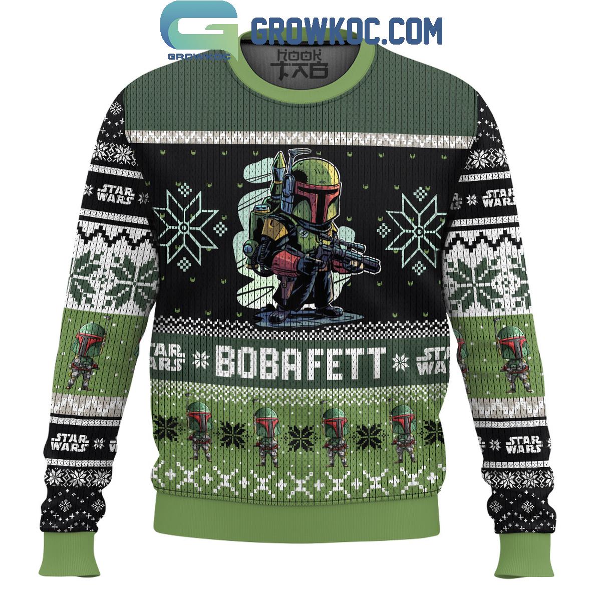 Star Wars Boba Fett Christmas Ugly Sweater 1 ULvNN
