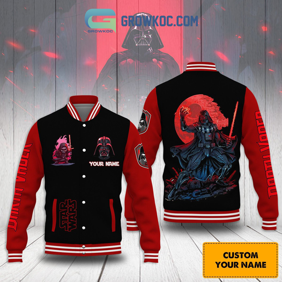 Star Wars Darth Vader Personalized Baseball Jacket2B1 i8eNW