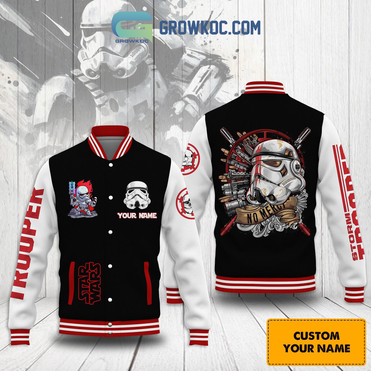 Star Wars Storm Troop Personalized Baseball Jacket2B1 E2T3U