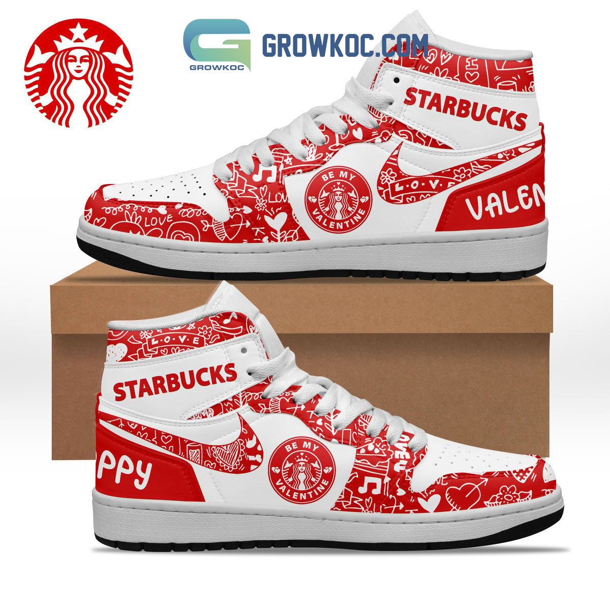 Starbucks Happy Valentine Air Jordan 12B1 DHmCZ
