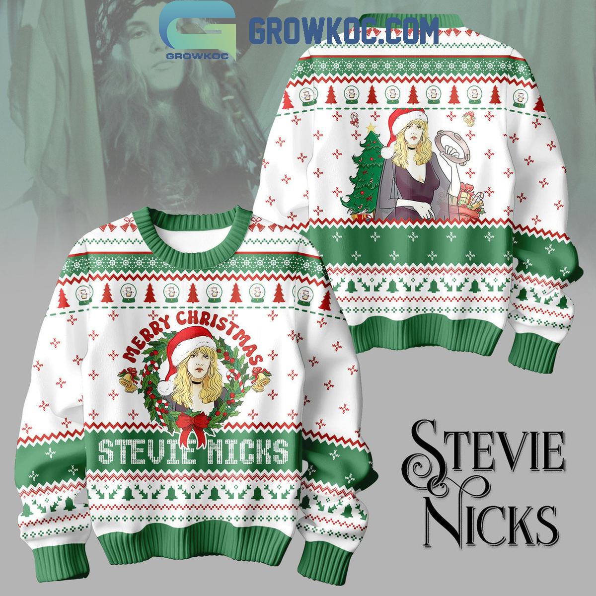 Stevie Nicks Country Gypsy Merry Christmas Ugly Sweater 1 MA3tY