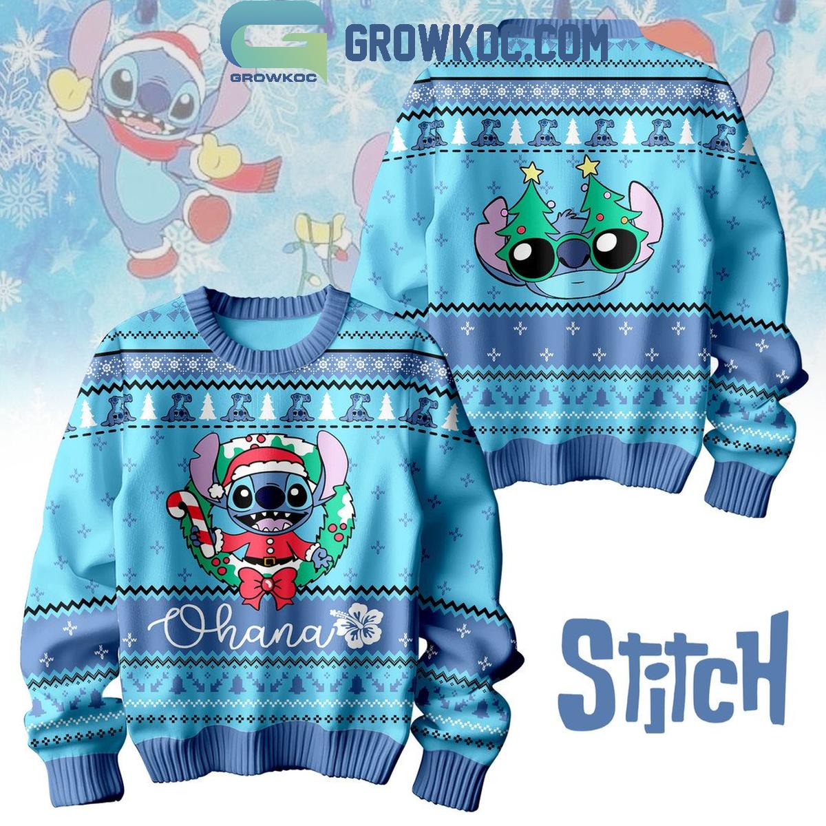 Stitch Ohana In Happy Christmas Ugly Sweater 1 VLU6i