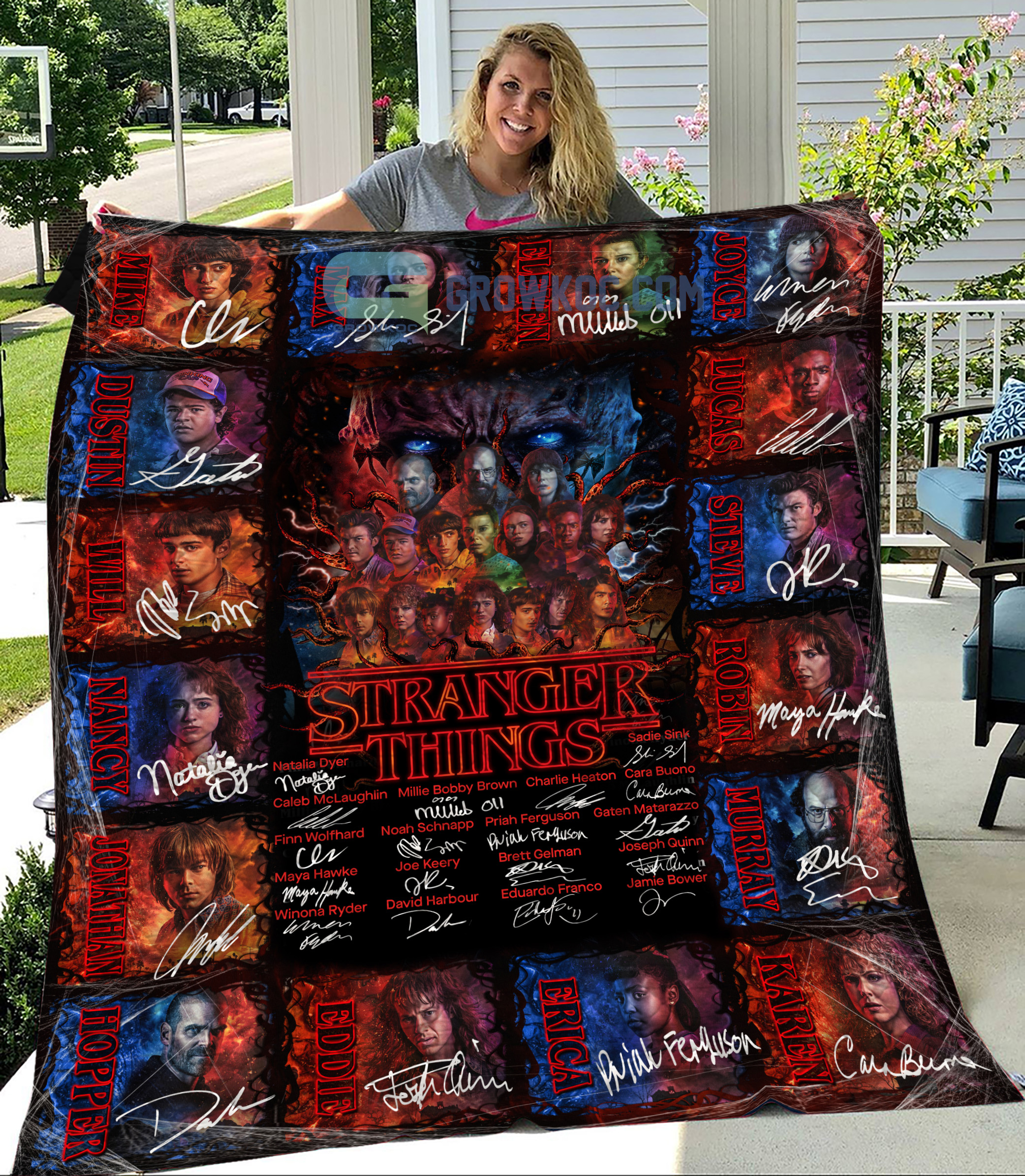 Stranger Things 4 Seasons Fleece Blanket Quilt