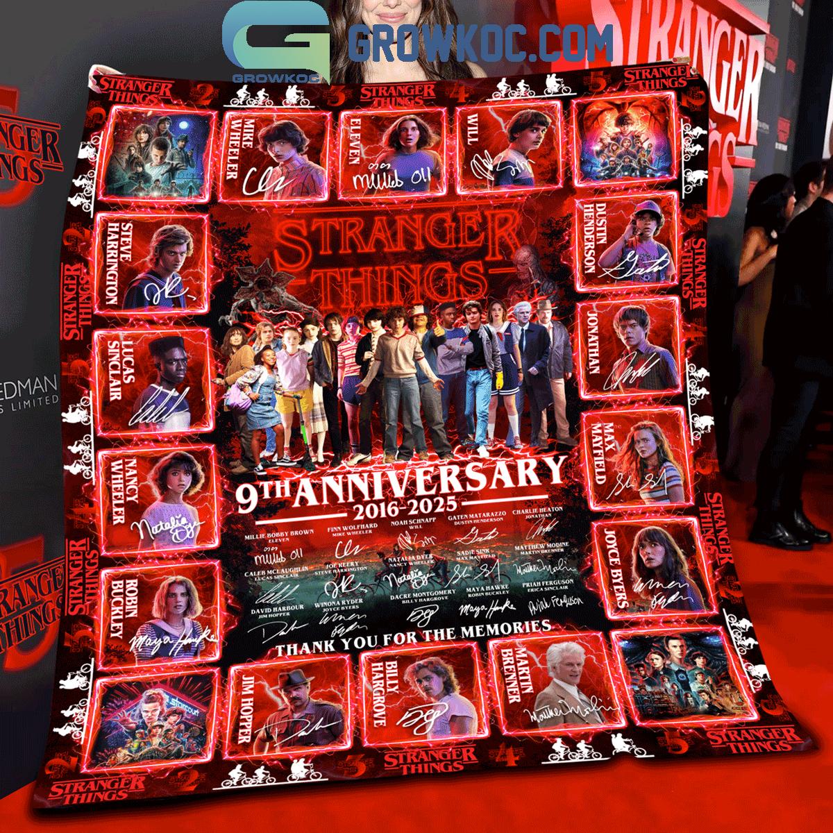 Stranger Things 9th Anniversary 2016 2025 Fleece Blanket Quilt 1 1LIEJ