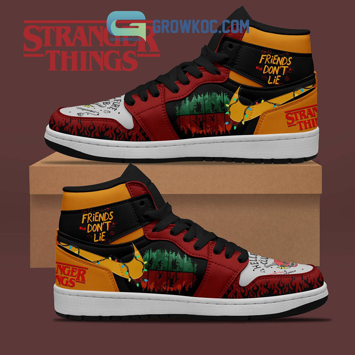 Stranger Things Friends Dont Like Air Jordan 1 Shoes2B1 Coy4u