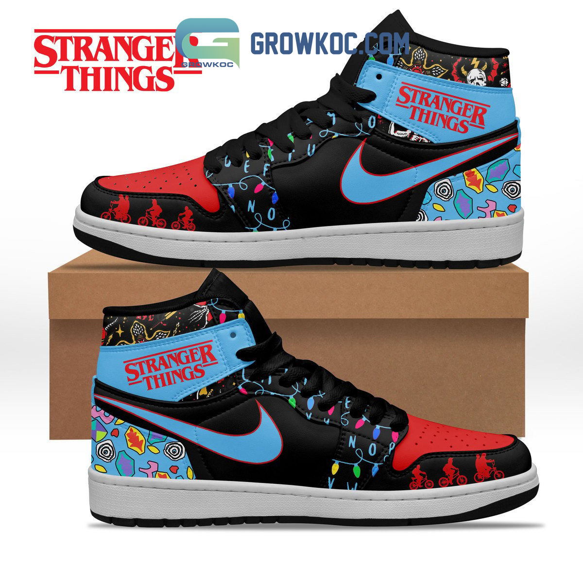 Stranger Things Series Fan Air Jordan 1 Shoe2B1 bpRmj