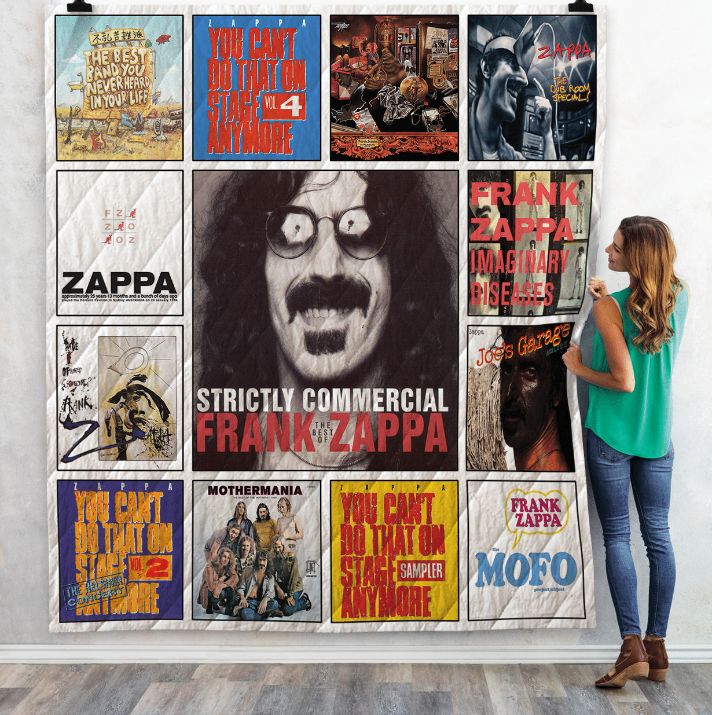 Strictly Commercial Frank Zappa Albums Collection Quilt Blanket Bedding Set 0