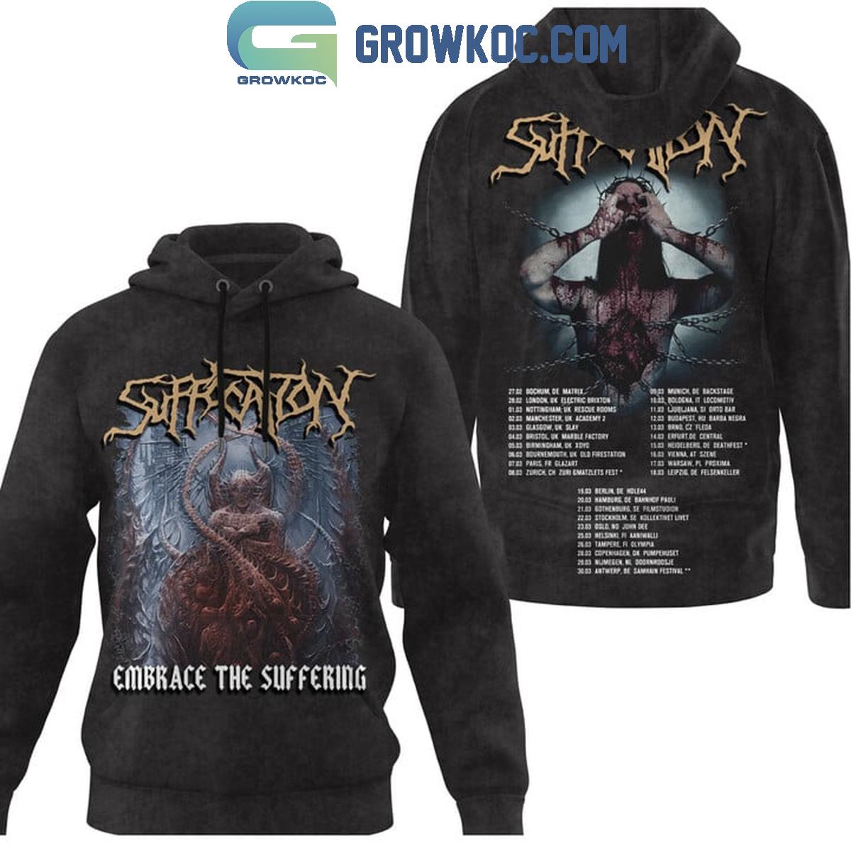 Suffocation Embrace The Suffering Hoodie T Shirt 1 w6NWp