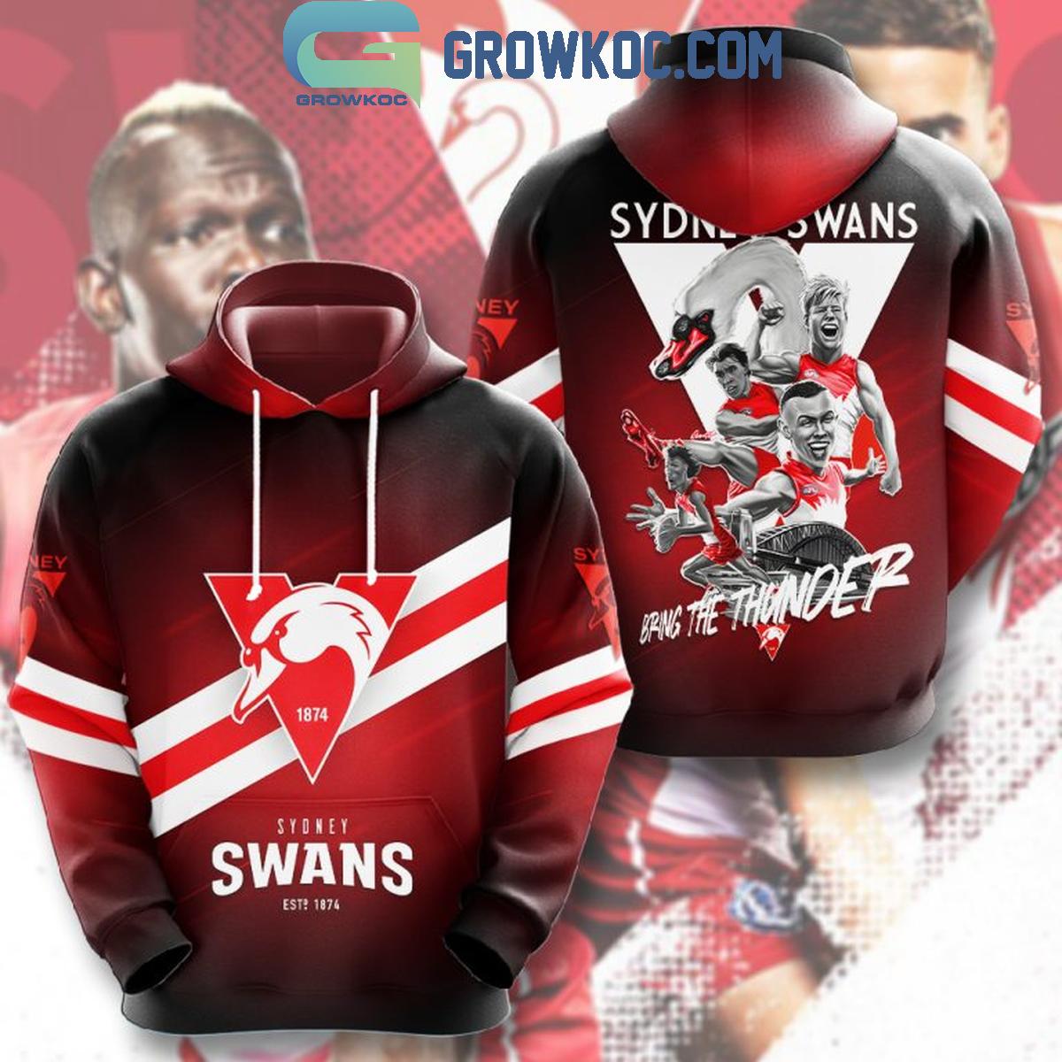 Sydney Swans Stripe Design Bring The Thunder Best Team 2024 Hoodie T Shirt 1 JIdim