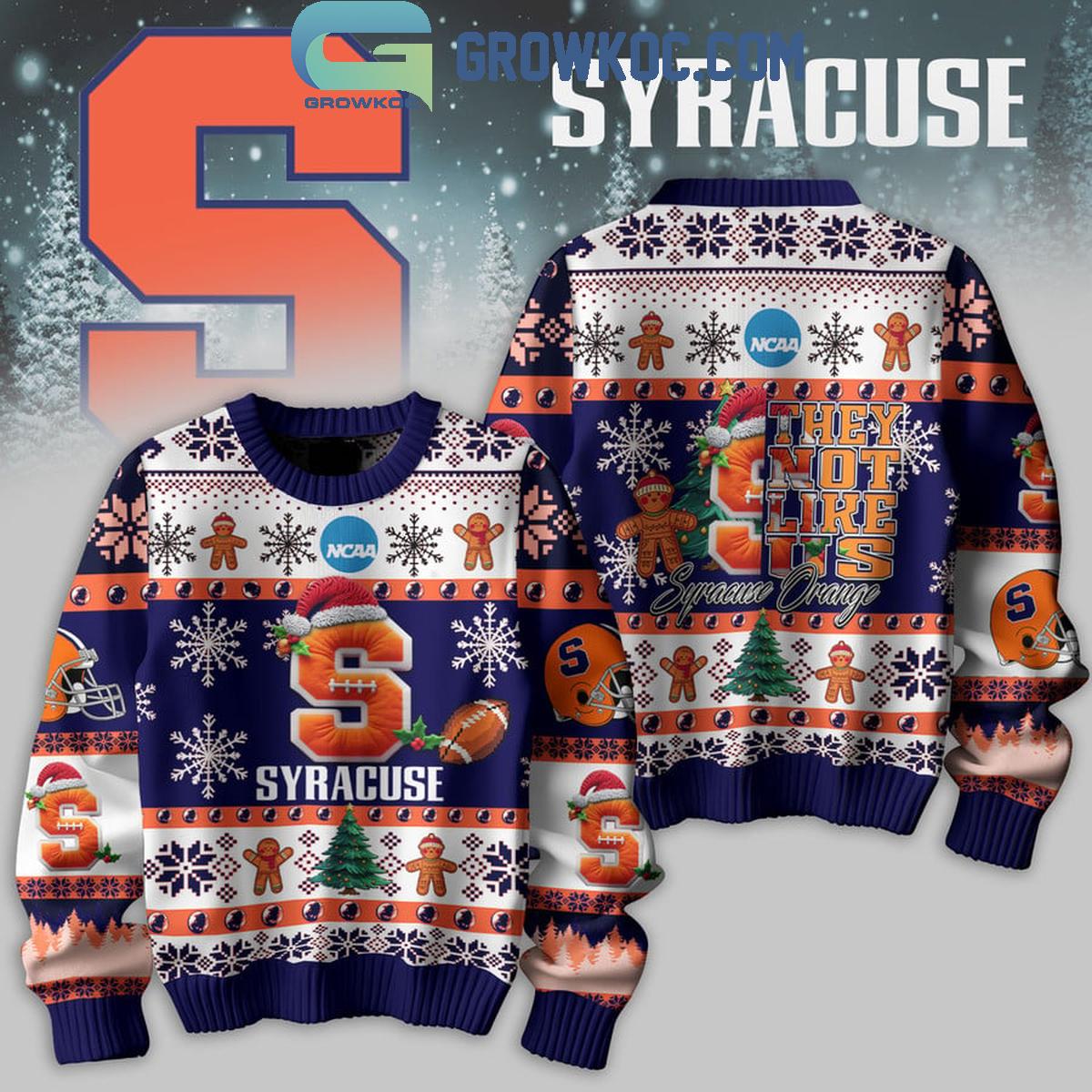 Syracuse Orange They Not Like Us Football Team Christmas Ugly Sweater 1 mNXVO