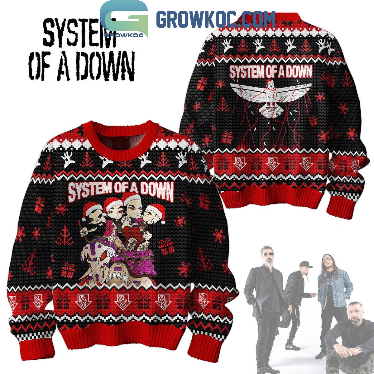 System Of A Down Merry 2024 Christmas Ugly Sweater 1 l0tC2