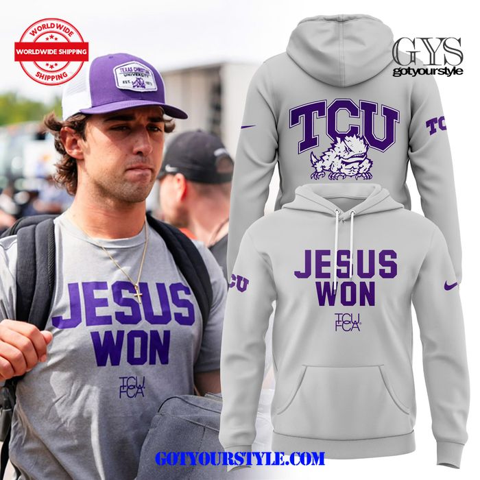 TCU Football Josh Hoover Jesus Won 2024 Hoodie 1