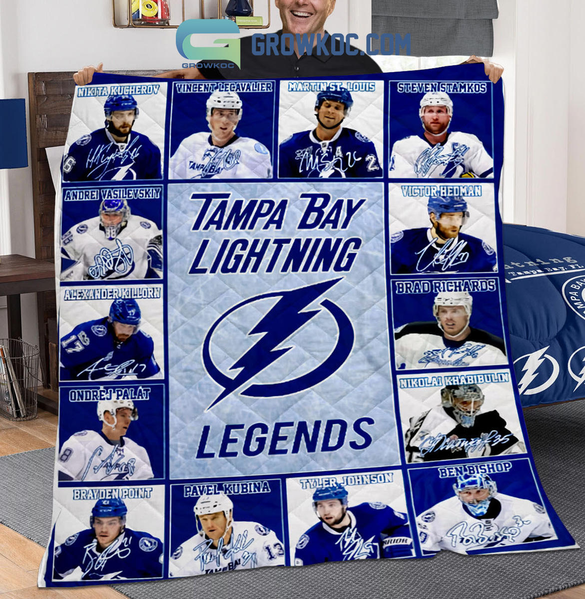 Tamba Bay Lightning Legends Collection Fleece Blanket Quilt2B1 txyAB Tamba Bay Lightning Legends Collection Fleece Blanket Quilt2B1 txyAB