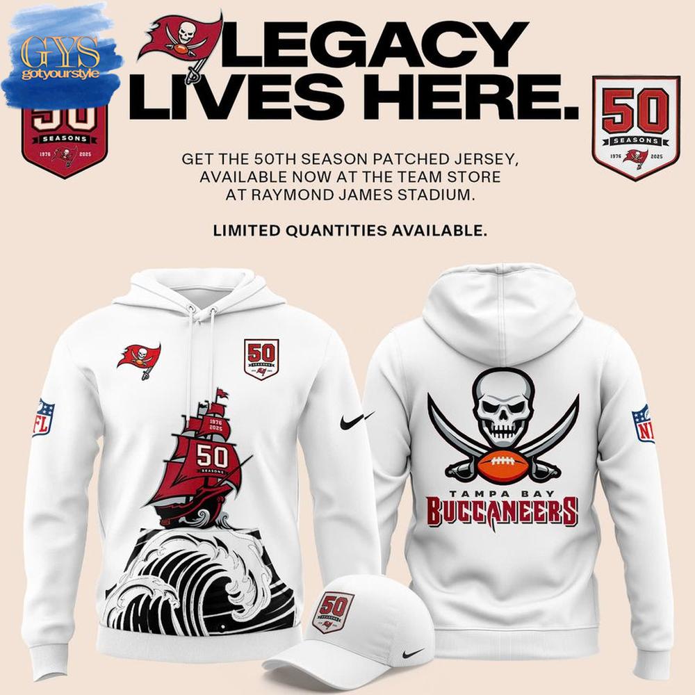 Tampa Bay Buccaneers Celebration 50th Season Limited Edition Hoodie 1