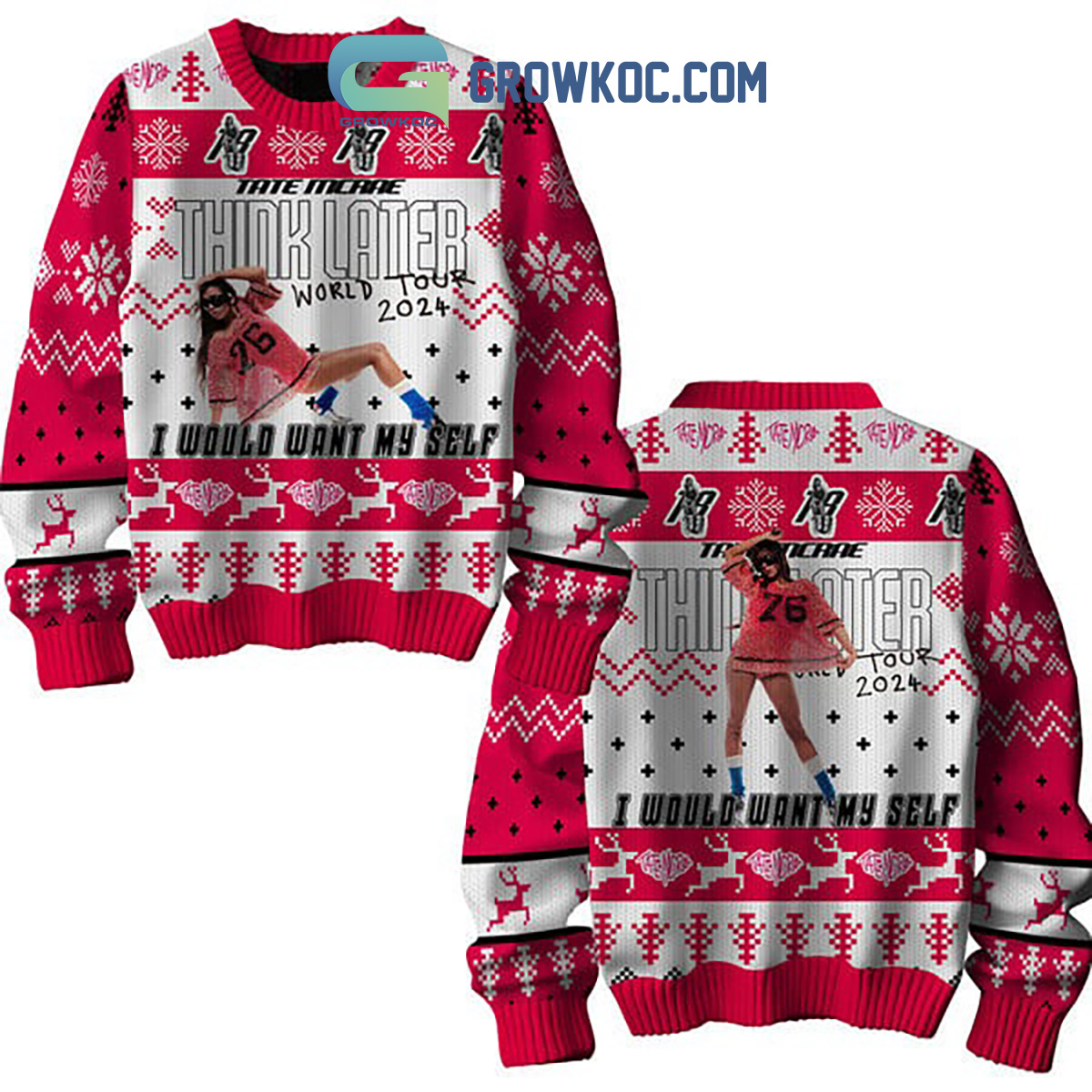 Tate Mcrae Think Later World Tour 2024 Ugly Sweater2B1 tlMos