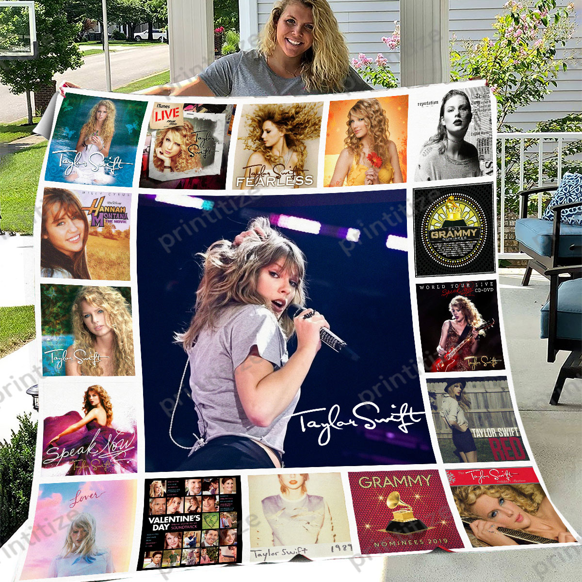 Taylor Alison Swift American Singer Album Covers Blanket 0