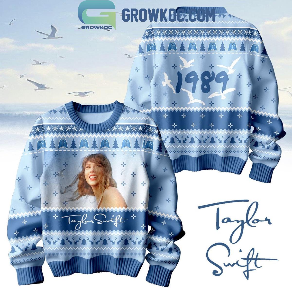 Taylor Swift 1989 In Blue Edition Christmas Ugly Sweater 1 IZruP