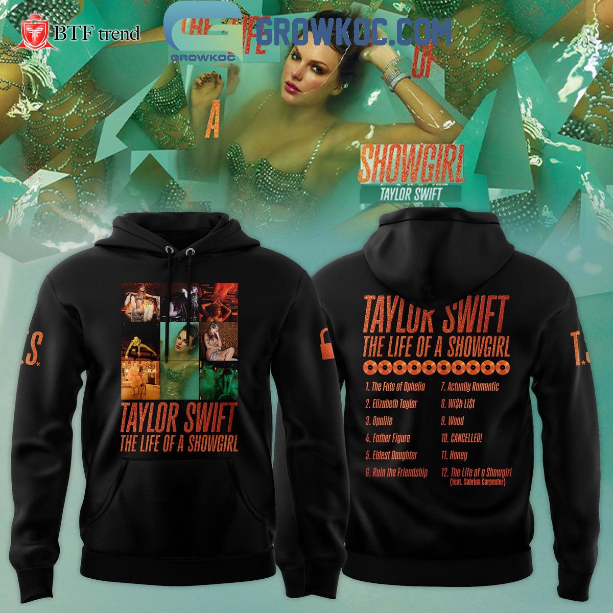 Taylor Swift New Album 2025 The Life Of A Showgirl Black Hoodie Shirt 1 AlUr0