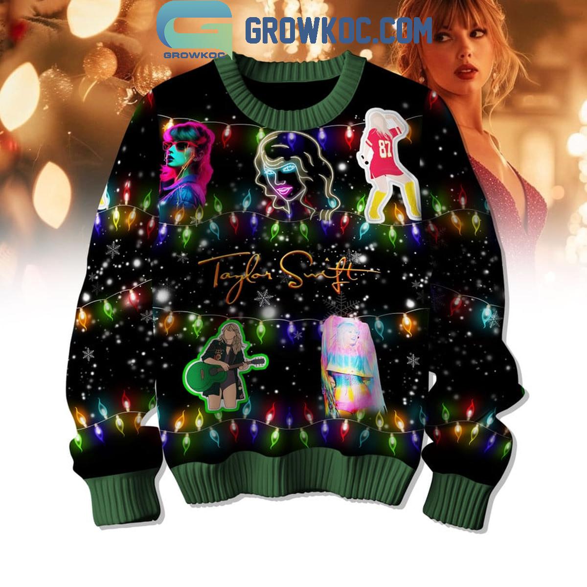 Taylor Swift Shining In The Christmas Light 2024 Ugly Sweater 1 xrUC5