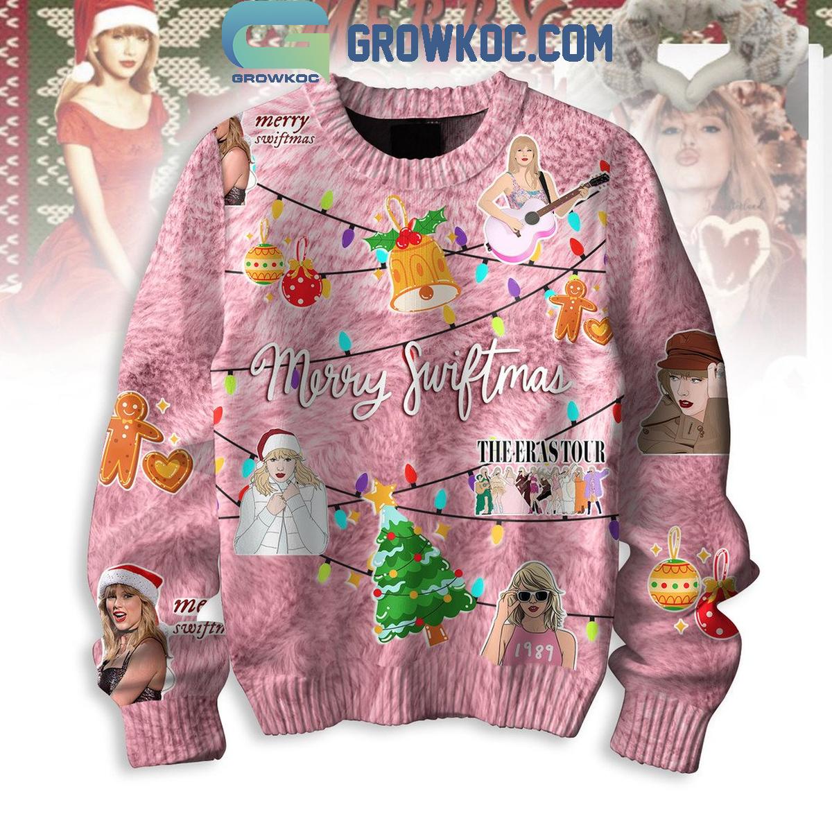 Taylor Swift The Eras Tour Merry Swiftmas 2024 Fan Christmas Ugly Sweater 1 IBmOx