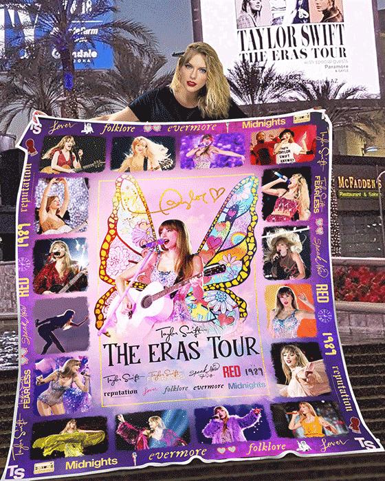 Taylor Swift The Eras Tour Sherpa Fleece Blanket Quilt Ver 2 0