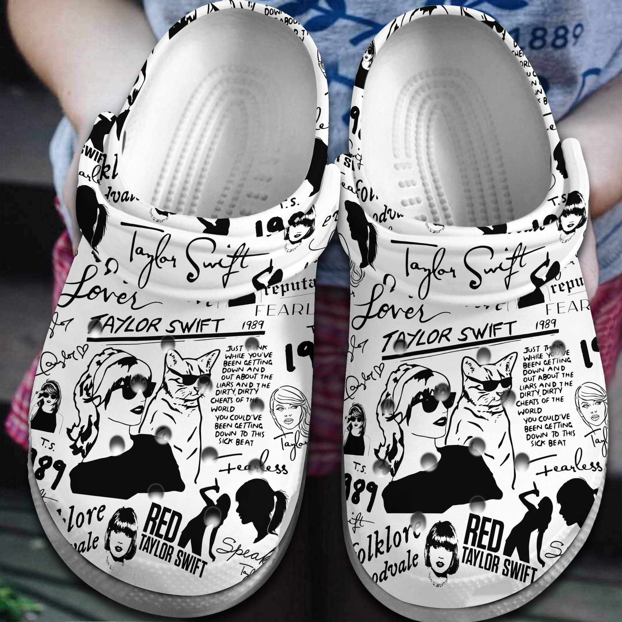 Taylor Swift White Clogs For Fans 4