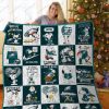 Team Philadelphia Eagles Snoopy Quilt Blanket Bedding Set 0
