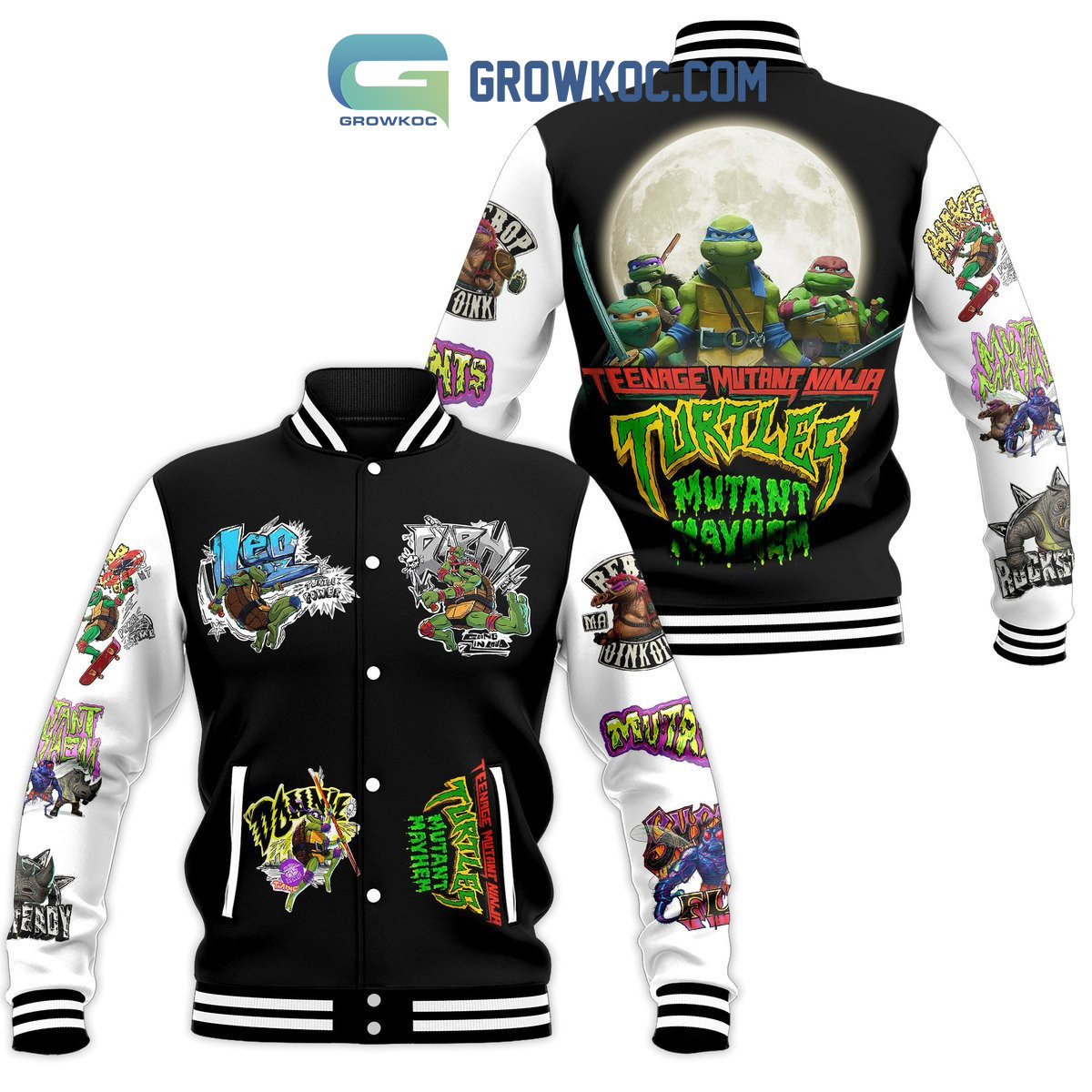 Teenage Mutant Ninja Turtles Mutant Mayhem Baseball Jacket2B1 ke6Oi