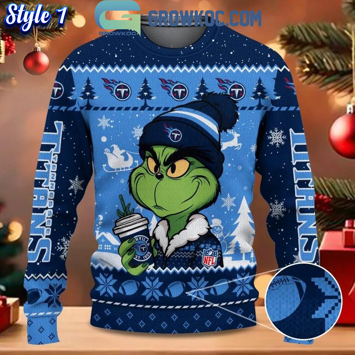 Tennessee Titans Grinch Stolen Christmas 2024 Grinchmas Ugly Sweater 1 c5tms 1