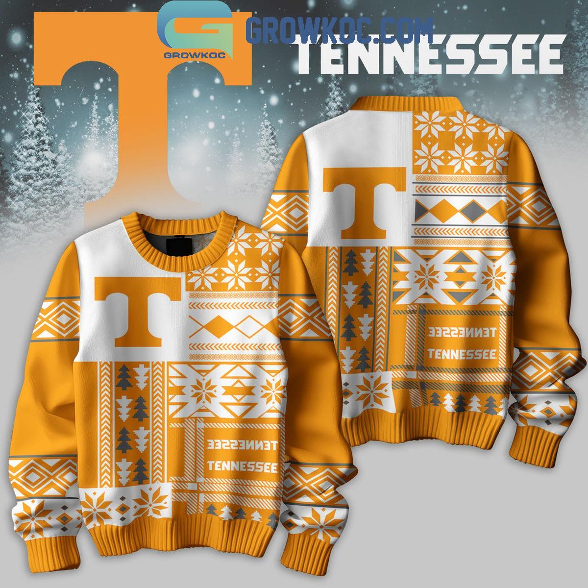 Tennessee Volunteer Seasons Greeting Merry Christmas 2024 Ugly Sweater 1 IV29j