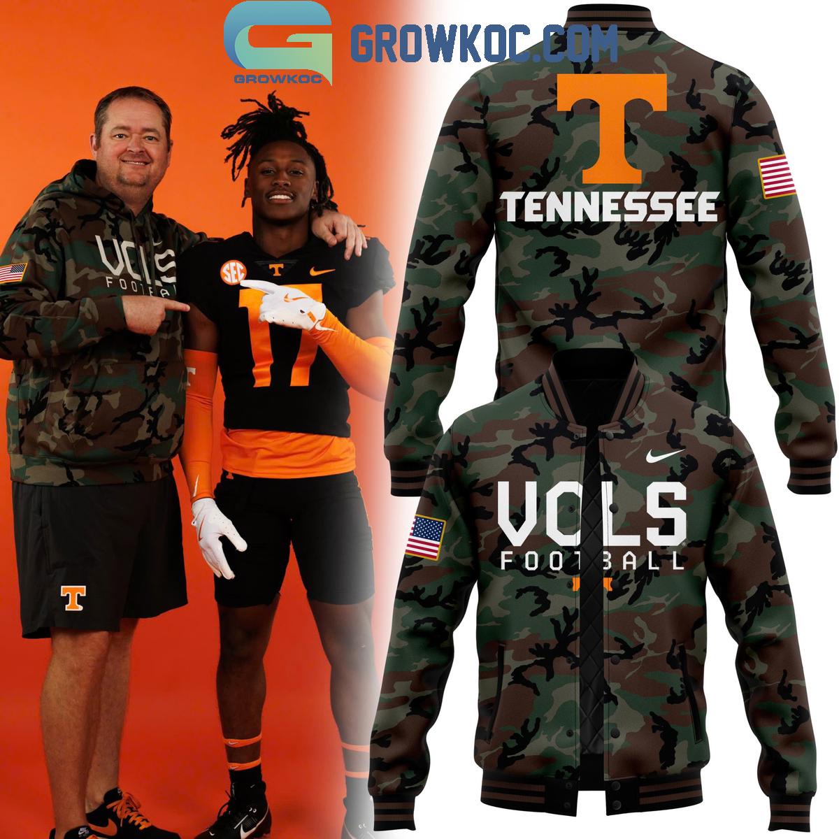 Tennessee Volunteers Football 2024 Salute To Service Baseball Jacket 1 N5qq2