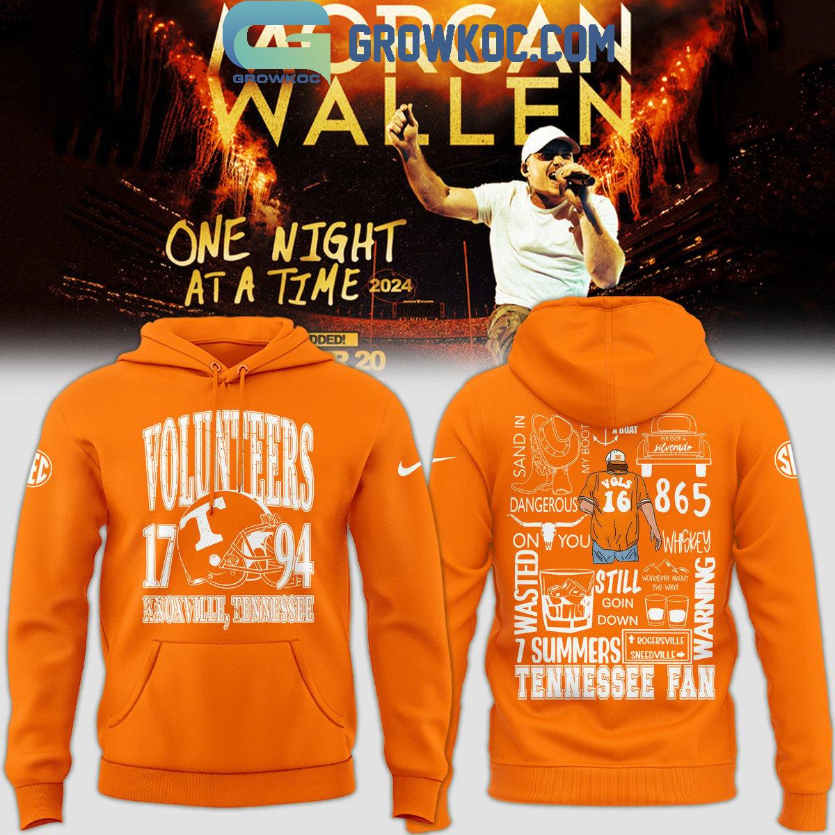Tennessee Volunteers Football True Fan Morgan Wallen Orange Hoodie T Shirt 1 skJ4s