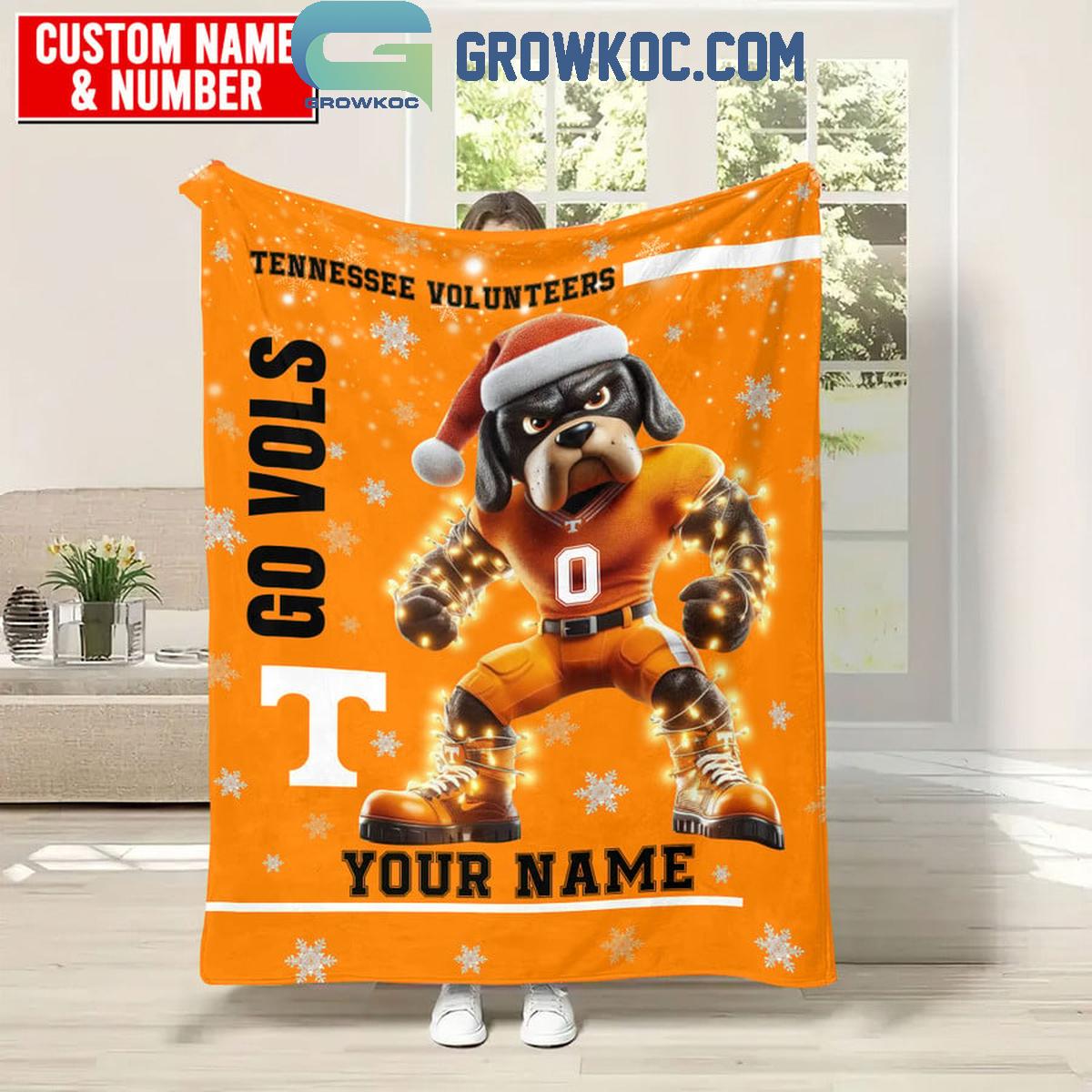 Tennessee Volunteers Go Vols 2024 Christmas Personalized Fleece Blanket Quilt 1 vuGa7