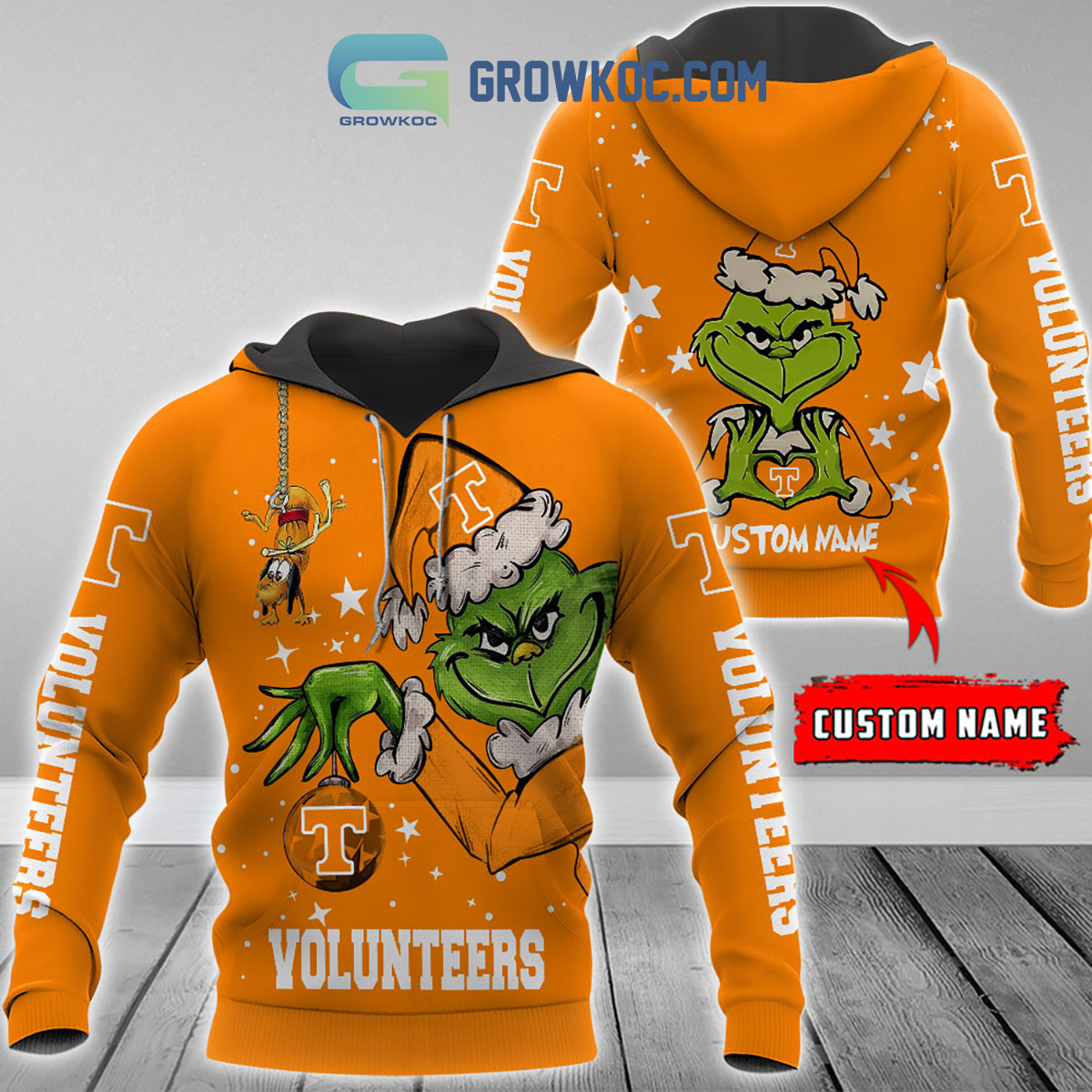 Tennessee Volunteers Grinch Christmas Personalized NCAA Hoodie Shirts2B1 09HbE