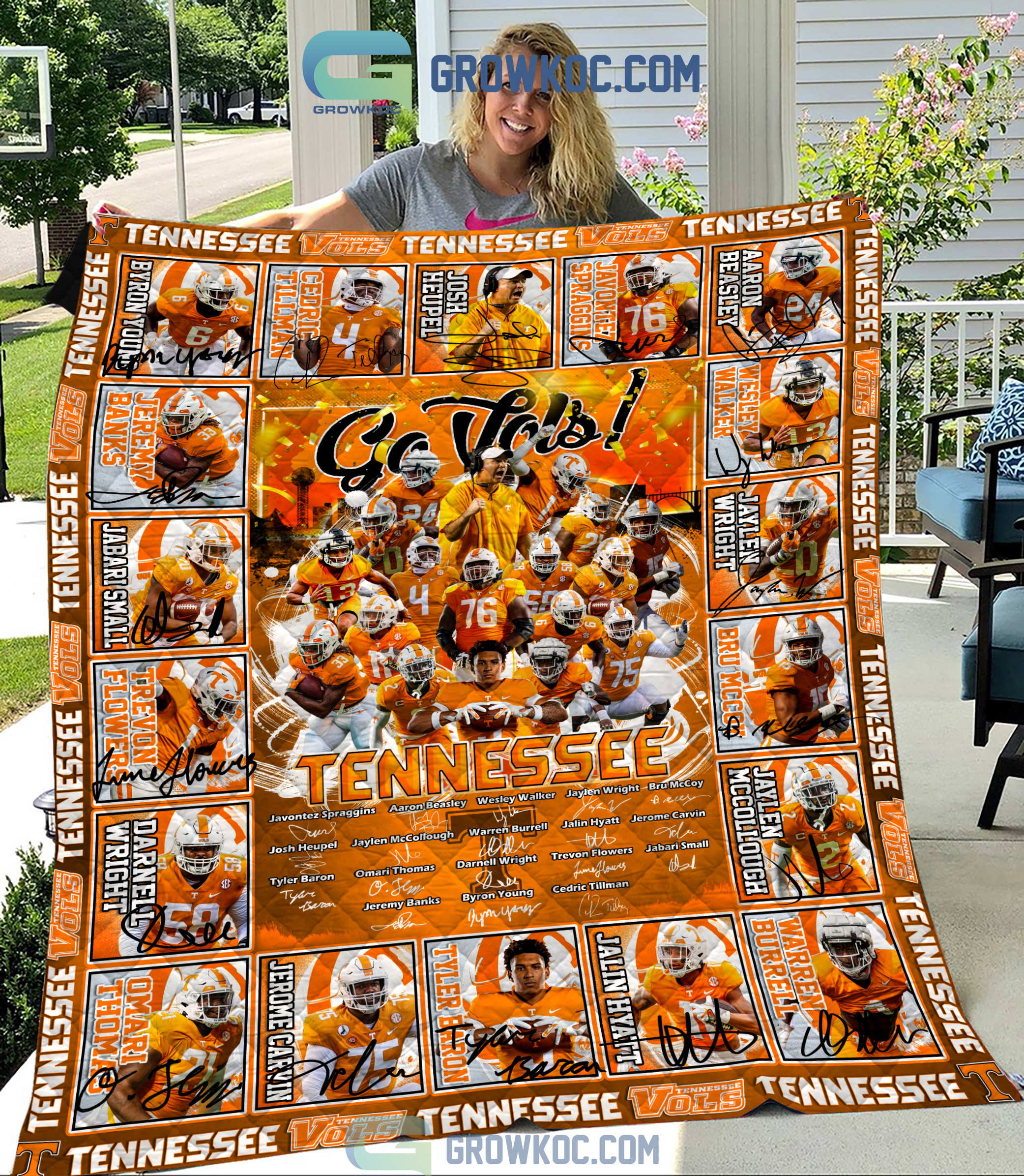 Tennessee Volunteers football Go Vols Fleece Blanket Quilt2B1 1 P3WIw