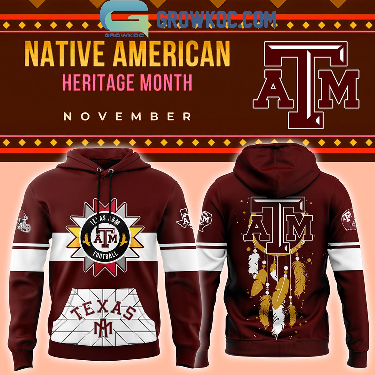 Texas A26M Aggies November For 2024 Native American Heritage Month Hoodie T Shirt 1 DjsMq