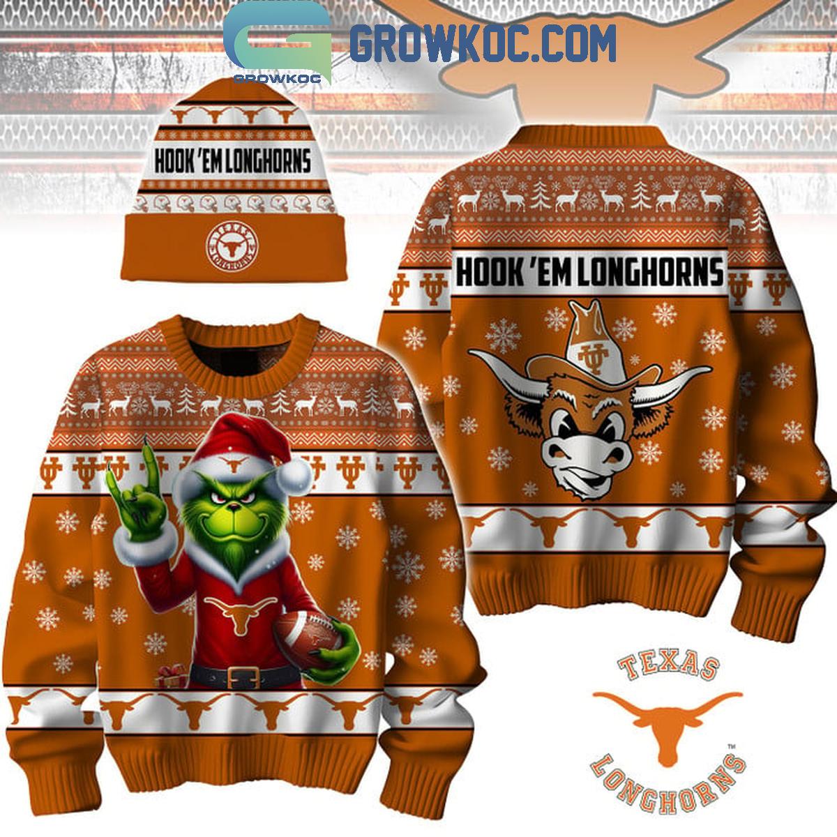 Texas Longhorns Christmas Hook Em 2024 Ugly Sweater 1 fq2Te