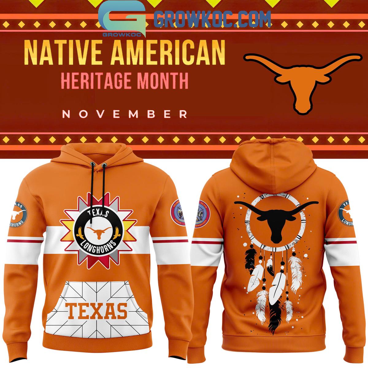 Texas Longhorns Proud 2024 Native American Heritage Month Hoodie T Shirt 1 sZITf