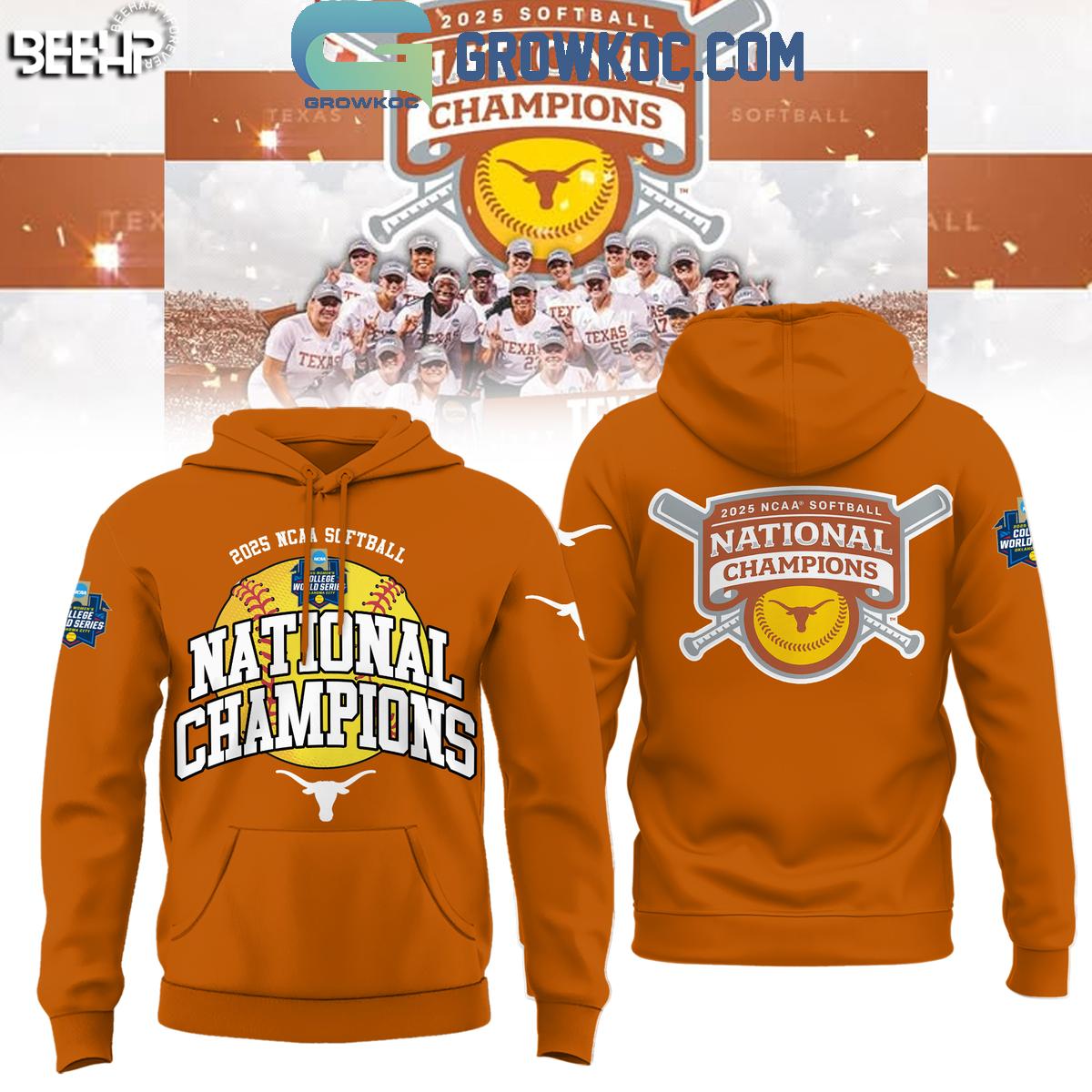 Texas Longhorns Softball Womens College World Champions 2025 Hoodie T Shirt 1 53ZsT