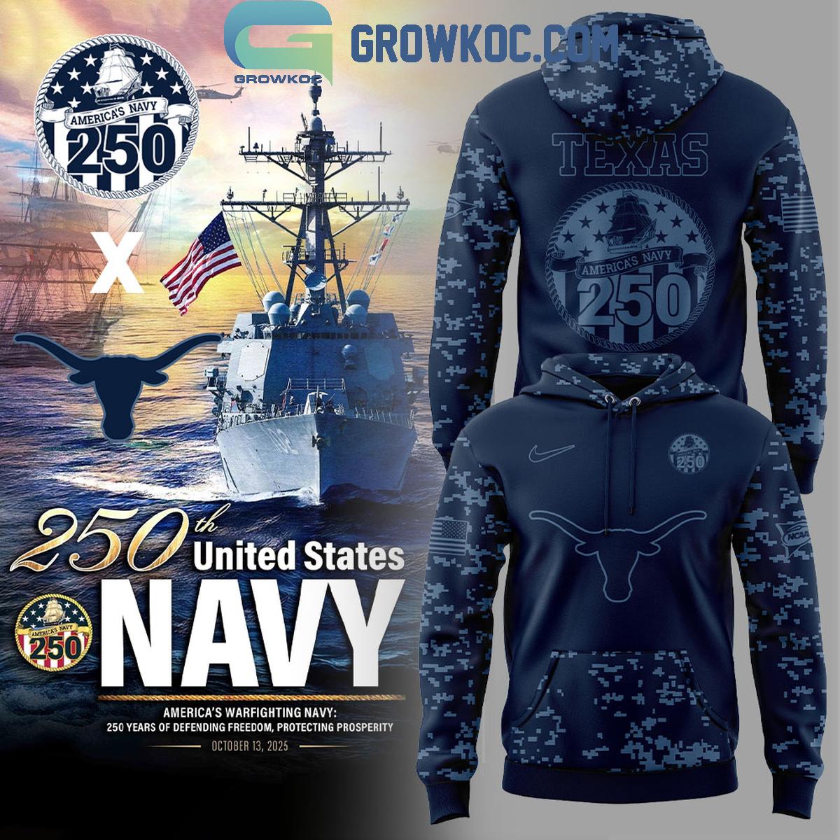 Texas Longhorns x US Navy 250th Birthday Celebration Hoodie Shirt 1 0juy8