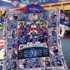 Texas Rangers 2023 Champions Blue Design Fleece Blanket Quilt2B1 ff2l5