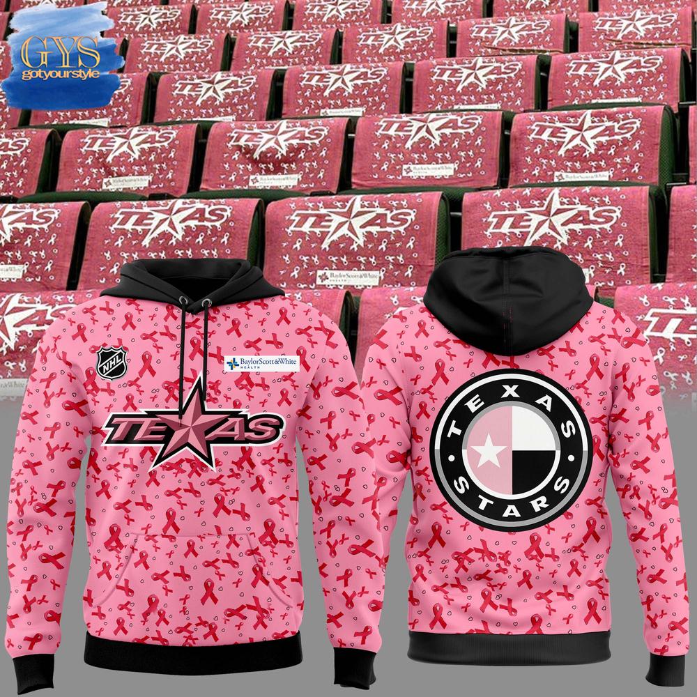 Texas Stars 2025 Pink In The Rink Limited Edition Hoodie 1