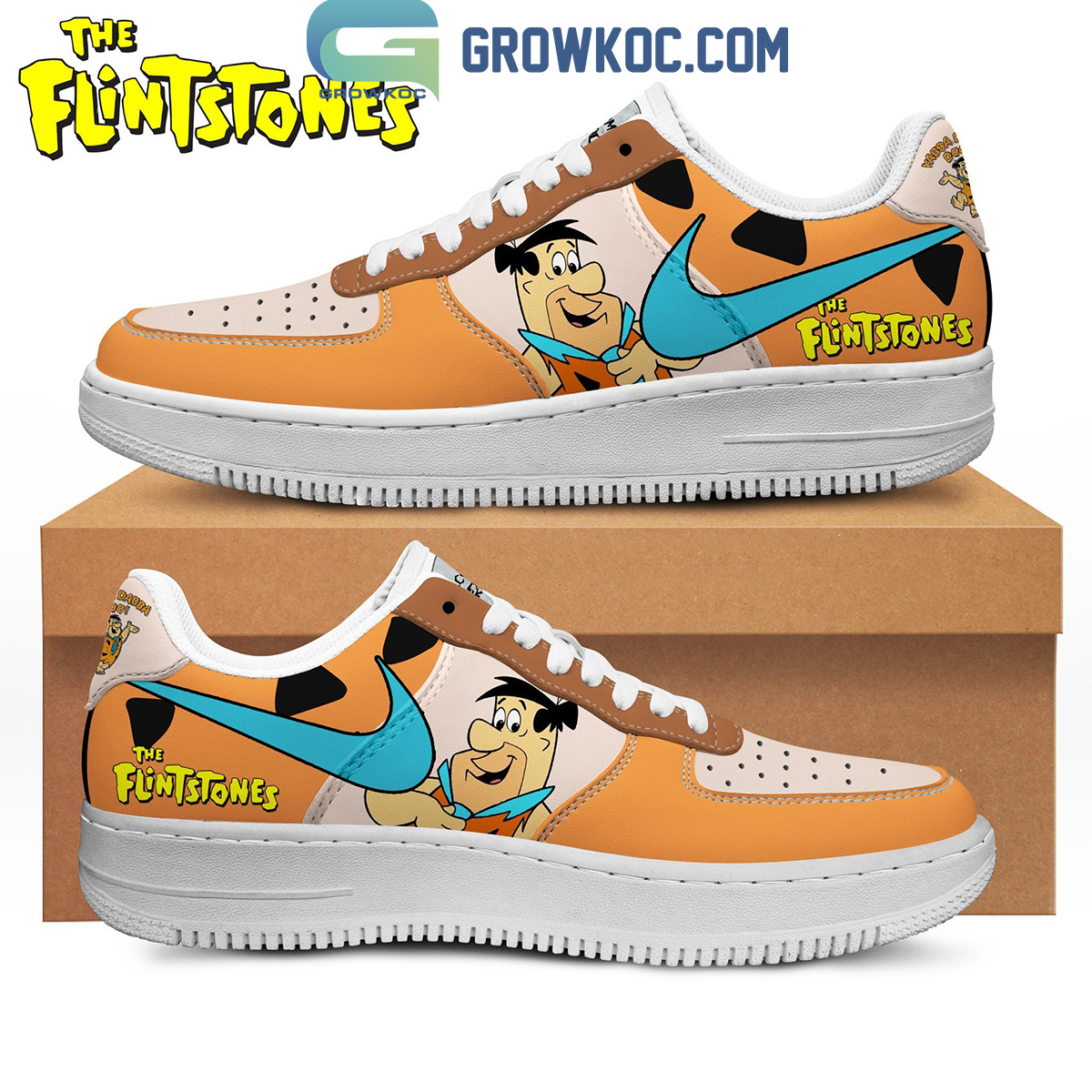 The Flintstone Cartoon Fan Air Force 1 Shoes2B1 LDaJ8