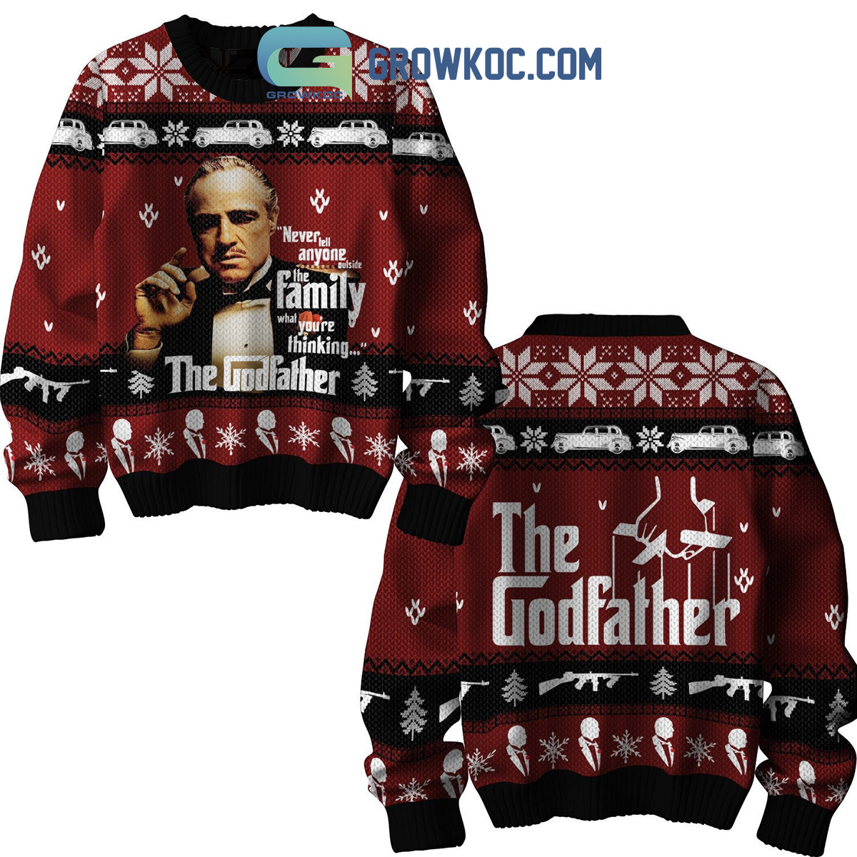 The Godfather Not Telling Anyone Outside The Family Ugly Sweater2B1 Hrn9V