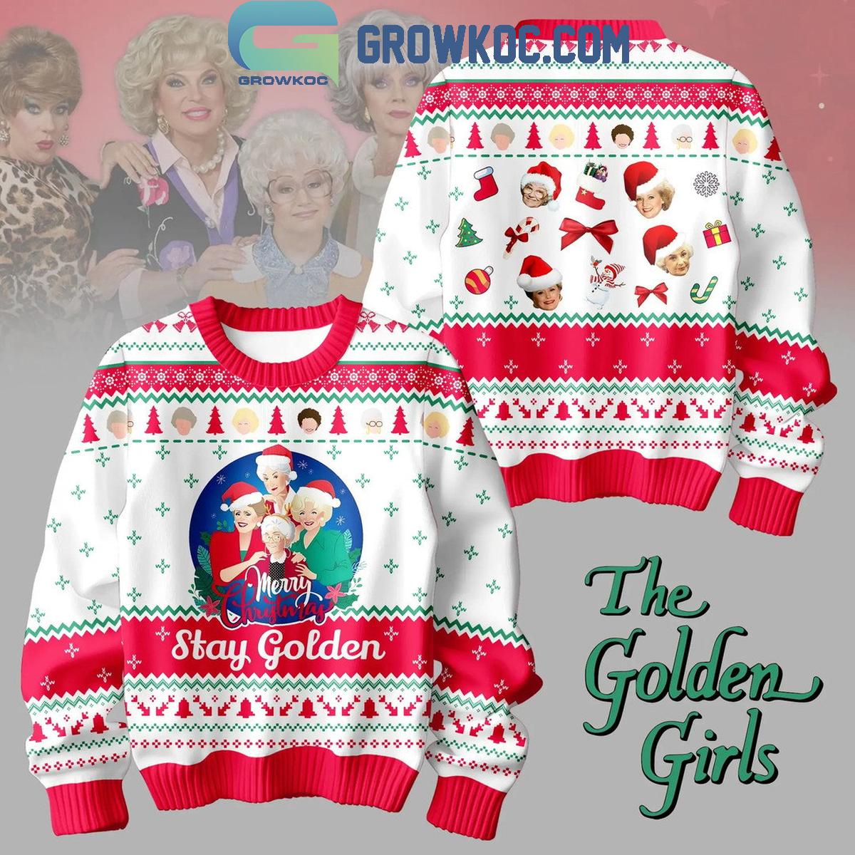 The Goldens Girls Stay Golden In Christmas 2024 Ugly Sweater 1 RI3zn