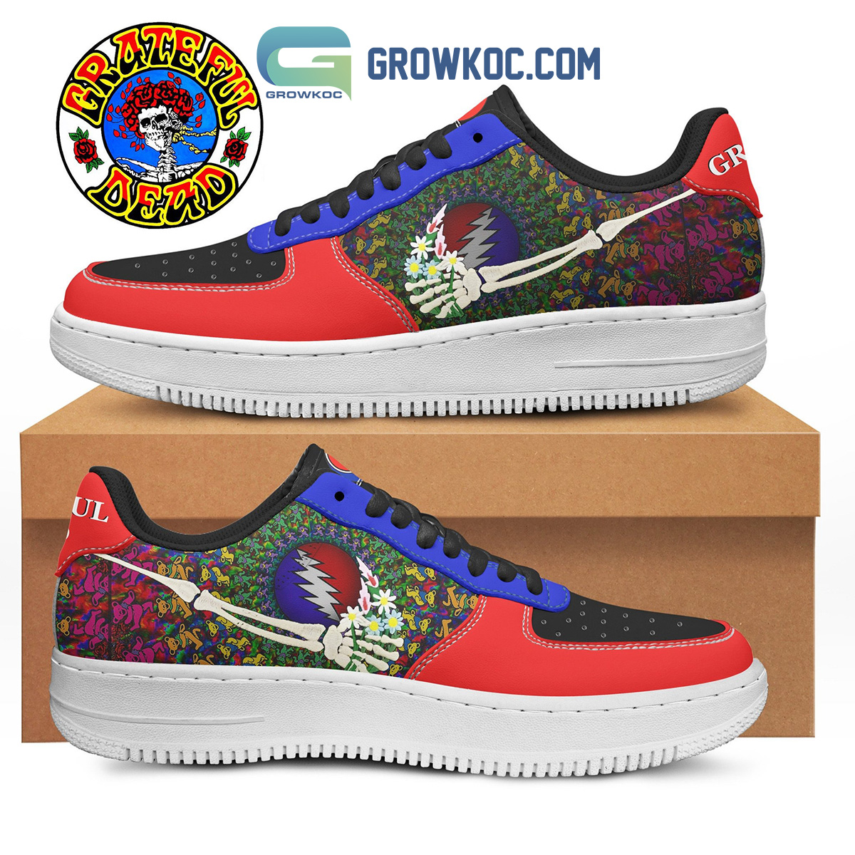 The Grateful Dead Loving Healing Fan Air Force 1 Shoes2B1 CqApw