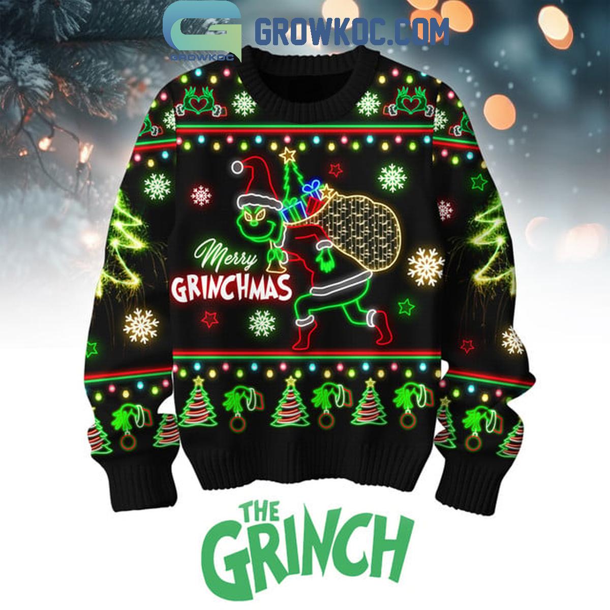 The Grinch Celebrating 2024 Merry Grinchmas Christmas Ugly Sweater 1 2MO4v