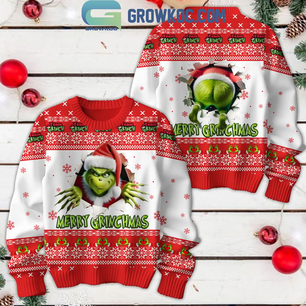 The Grinch Ew People Hate People Merry Christmas Red Ugly Sweater 1 zFV7H
